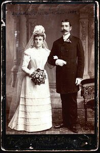 старинная свадебная фотография 1889 года