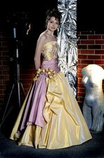 золотистое свадебное платье