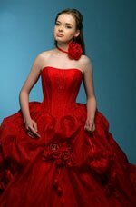 красное свадебное платье